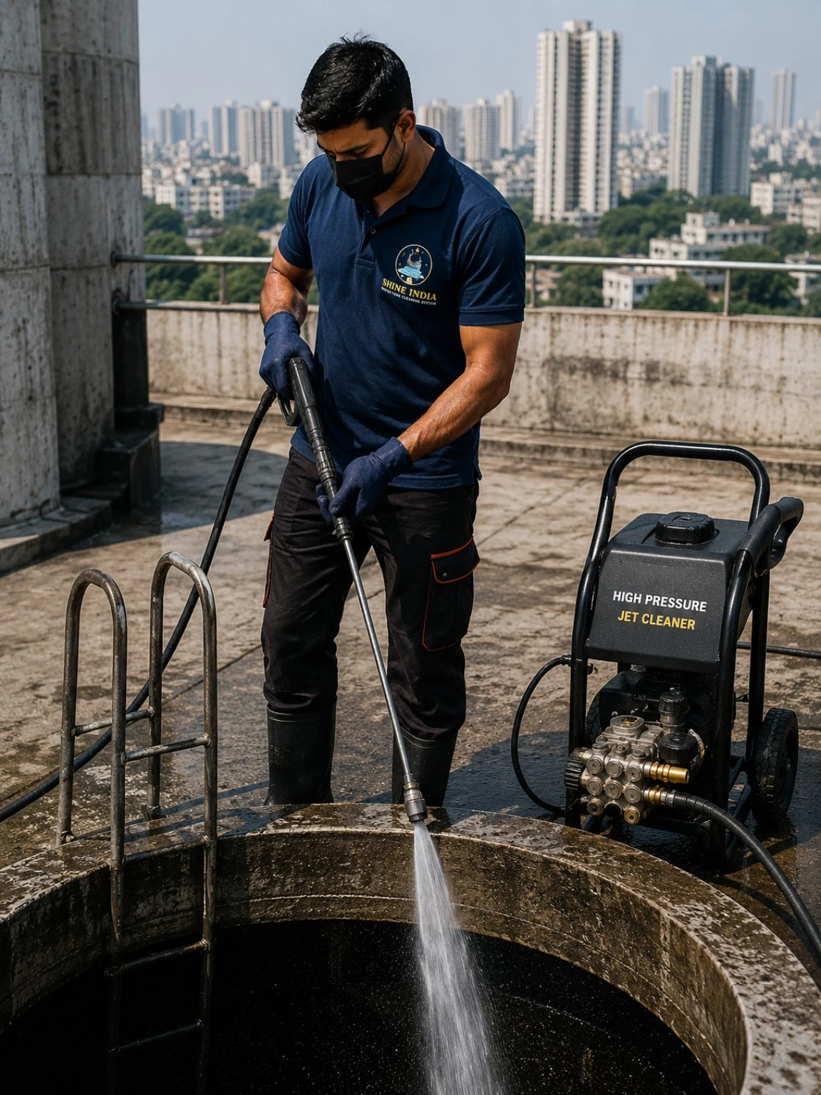 RCC overhead tank cleaning