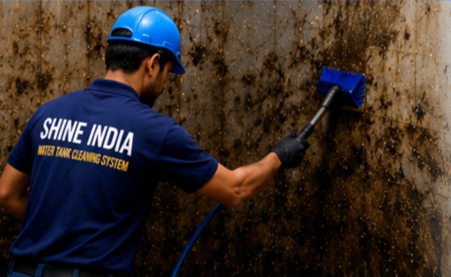 Shine India brushing tank surface